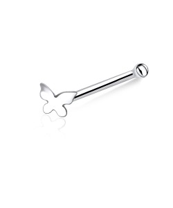 Butterfly Silver Bone Nose Stud NSKD-130s